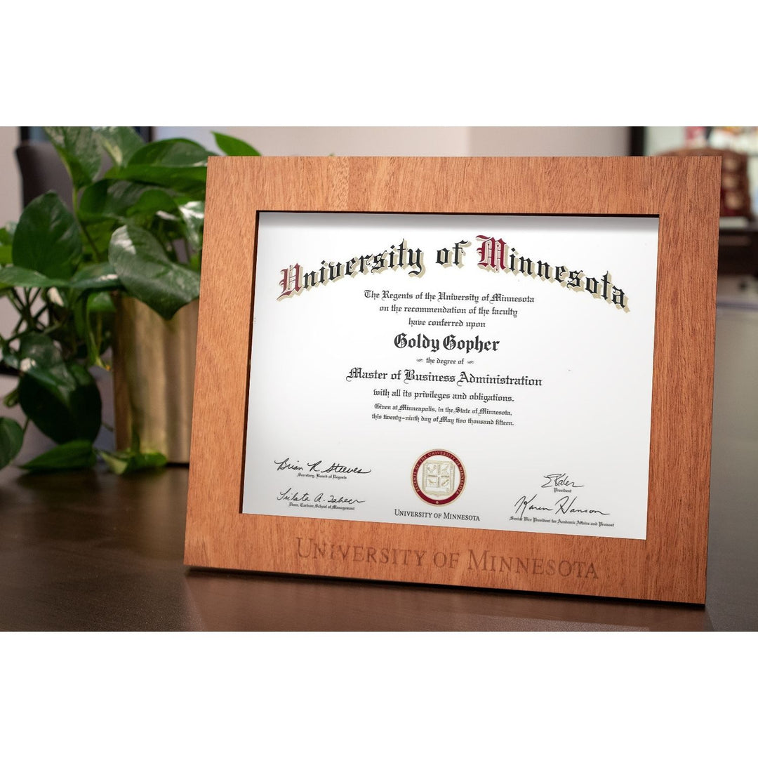 Minnesota State University Mankato diploma sold frame MNSU degree frames campus certificate framing gift graduation plaque document